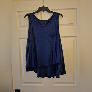 Free People assymetrical distressed tunic M/L